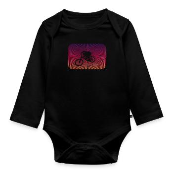 Downhill biken - Baby Bio-Langarm-Body - Schwarz - Vorne
