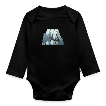 Paintball Paintball Player - Organic Longsleeve Baby Bodysuit - black - Front