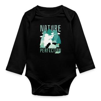 Paintball Paintball Player - Organic Longsleeve Baby Bodysuit - black - Front
