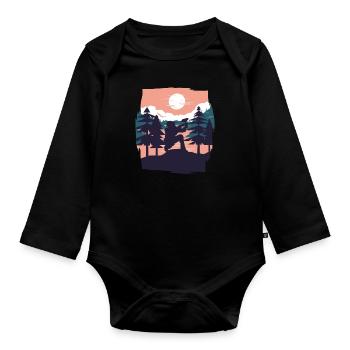 Paintball Paintball Player - Organic Longsleeve Baby Bodysuit - black - Front