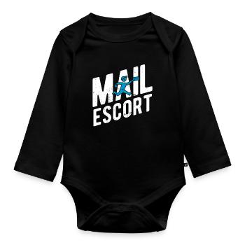 Briefträger Und Paket-Zusteller Für Postboten - Baby Bio-Langarm-Body - Schwarz - Vorne