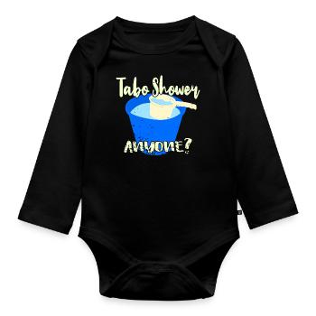 Tabo Shower Anyone? - Baby Bio-Langarm-Body - Schwarz - Vorne