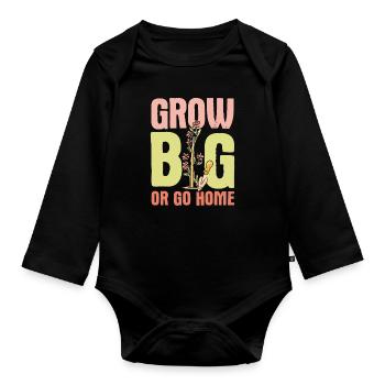 Landschaftsgärtner Hobbygärtner Gärtner - Baby Bio-Langarm-Body - Schwarz - Vorne