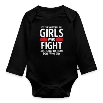 Boxsport Boxing - Baby Bio-Langarm-Body - Schwarz - Vorne