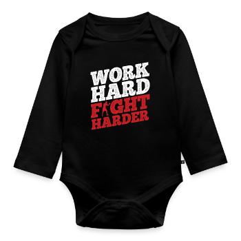 Boxsport Boxing - Baby Bio-Langarm-Body - Schwarz - Vorne