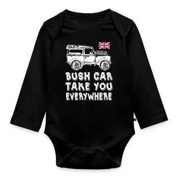 Bush Car Take You Everywhere - Baby Bio-Langarm-Body - Schwarz - Vorne