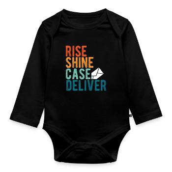 Briefträger Und Paket-Zusteller Für Postboten - Baby Bio-Langarm-Body - Schwarz - Vorne