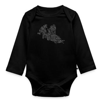 Zweierbob Bob fahren Herren Bobsport Bob Bobbahn - Baby Bio-Langarm-Body - Schwarz - Vorne