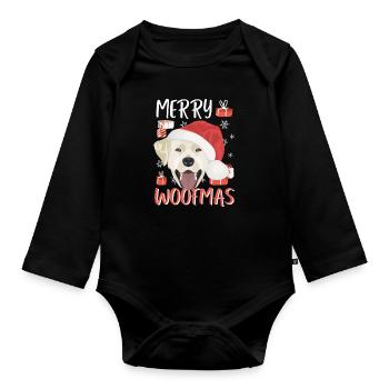 Joyeux Noël Labrador - Body Bébé bio manches longues - noir - Devant