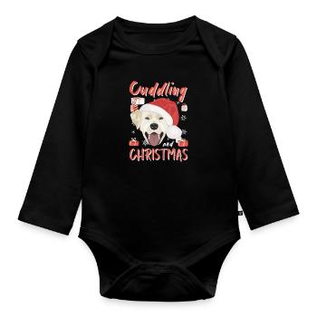 Joyeux Noël Labrador - Body Bébé bio manches longues - noir - Devant