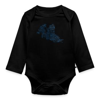 Zweierbob Bob fahren Bobsport Bob Herren Damen - Baby Bio-Langarm-Body - Schwarz - Vorne