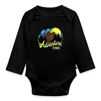Adventure - Adventure - Baby Bio-Langarm-Body - Schwarz - Vorne