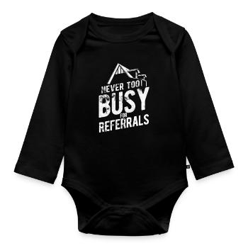 Immobilien-Händler Für Immobilien-Makler - Baby Bio-Langarm-Body - Schwarz - Vorne