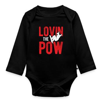 Snowboard Spruch für Snowboarder - Baby Bio-Langarm-Body - Schwarz - Vorne