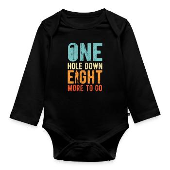 Golfplatz zum Golfen Golf - Baby Bio-Langarm-Body - Schwarz - Vorne