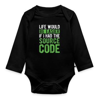 Software Ingenieur Informatiker Programmierer - Baby Bio-Langarm-Body - Schwarz - Vorne
