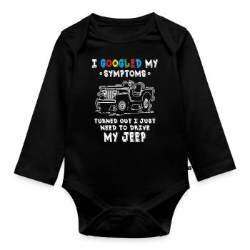 Turned Out I Just Need To Drive My Jeeps - Organic Longsleeve Baby Bodysuit - black - Front