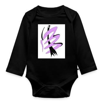 Omankleïa 4 - Body Bébé bio manches longues - noir - Devant