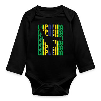 Capoeira - Baby Bio-Langarm-Body - Schwarz - Vorne