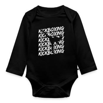 Kickboxing - Baby Bio-Langarm-Body - Schwarz - Vorne