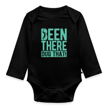 Volleyballer Spruch Für Volleyballspiel Volleyball - Baby Bio-Langarm-Body - Schwarz - Vorne