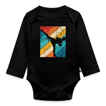 Kickboxing - Baby Bio-Langarm-Body - Schwarz - Vorne