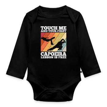 Capoeira - Baby Bio-Langarm-Body - Schwarz - Vorne