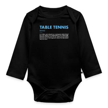 Sport Definition Table Tennis - Organic Longsleeve Baby Bodysuit - black - Front