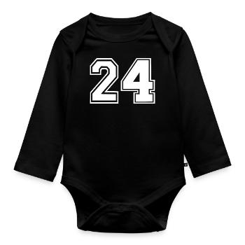 24 - Baby Bio-Langarm-Body - Schwarz - Vorne