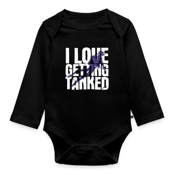 Apnoetaucher Freitaucher Taucher - Baby Bio-Langarm-Body - Schwarz - Vorne