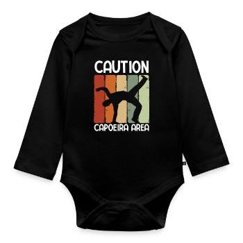 Capoeira - Baby Bio-Langarm-Body - Schwarz - Vorne