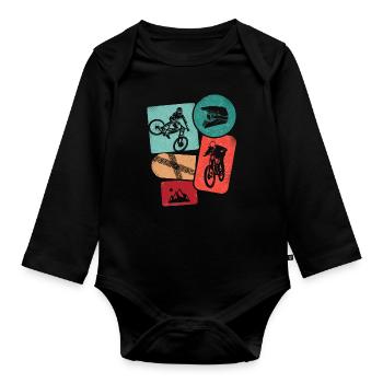 VTT VTT Hommes VTT Garçons - Body Bébé bio manches longues - noir - Devant