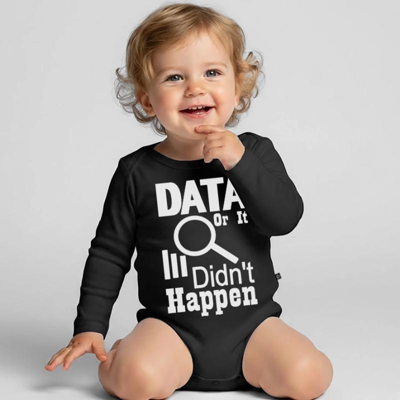 Daten oder es ist nicht passiert Baby Bio-Langarm-Body