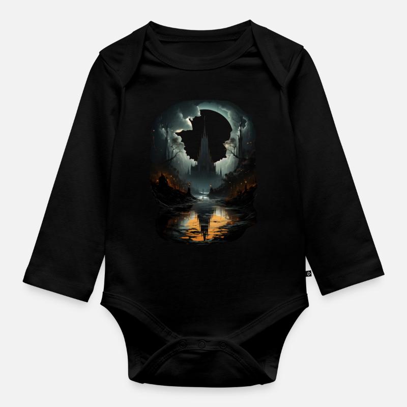Gothique - Body Bébé bio manches longues - noir