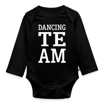 Tanzen Team Dance Mannschaft - Baby Bio-Langarm-Body - Schwarz - Vorne