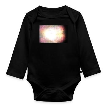 Espace, Fantaisie, Lumière - Body Bébé bio manches longues - noir - Devant