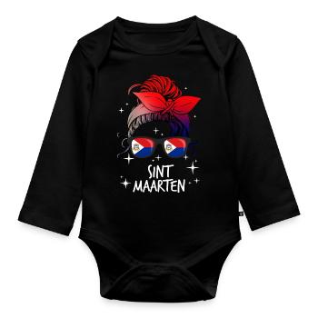 Sint Maarten - Baby Bio-Langarm-Body - Schwarz - Vorne