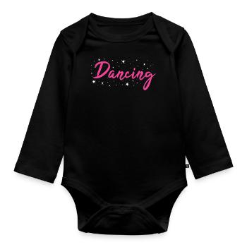 Dancer Dancing - Organic Longsleeve Baby Bodysuit - black - Front