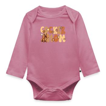 Cocker Épagneul Groovy Cocker Maman - Body Bébé bio manches longues - mauve - Devant