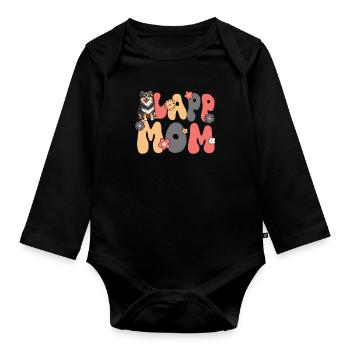 Finlandais Laponie Groovy Lapp Maman - Body Bébé bio manches longues - noir - Devant