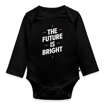L’avenir est un motif lumineux - Body Bébé bio manches longues - noir - Devant