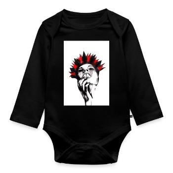 Demon Girl - Organic Longsleeve Baby Bodysuit - black - Front