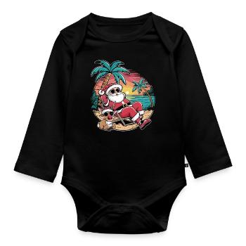 Weihnachten im Juli - Organic Longsleeve Baby Bodysuit - black - Front
