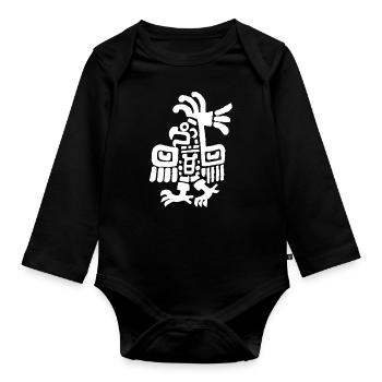 Aztec God Ancient Mythology Chalchiuhtotolin - Organic Longsleeve Baby Bodysuit - black - Front