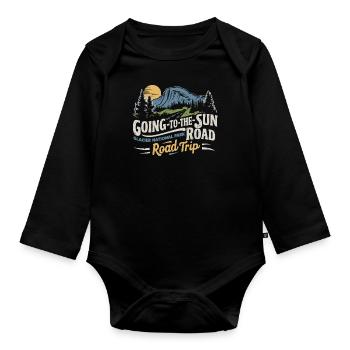 Going-To-The-Sun Road Trip Glacier National Park - Organic Longsleeve Baby Bodysuit - black - Front