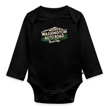 Mount Washington Auto Road Road Trip Berge - Baby Bio-Langarm-Body - Schwarz - Vorne