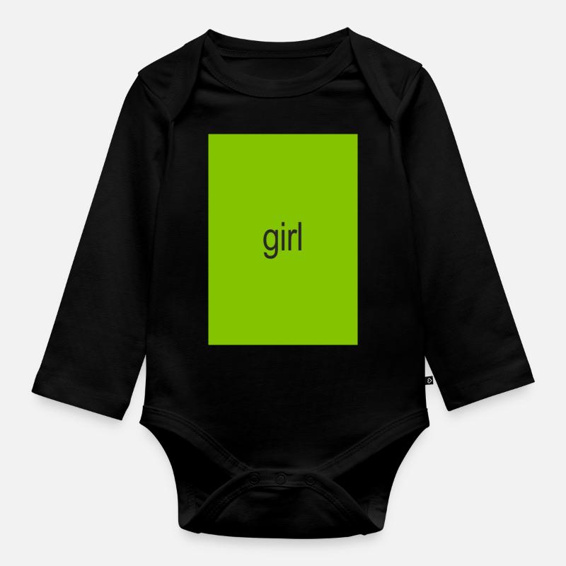 Mädchen - Baby Bio-Langarm-Body - Schwarz