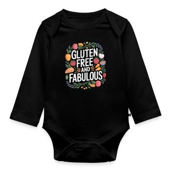 Glutenfrei Und Fabelhaft – Glutenfrei Leben - Baby Bio-Langarm-Body - Schwarz - Vorne