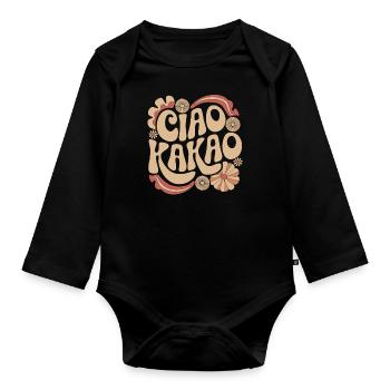 Ciao Cacao - Body Bébé bio manches longues - noir - Devant