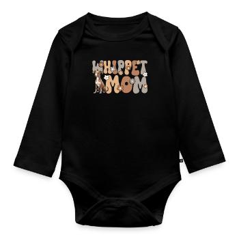 Whippet Groovy Whippet Mom - Body Bébé bio manches longues - noir - Devant